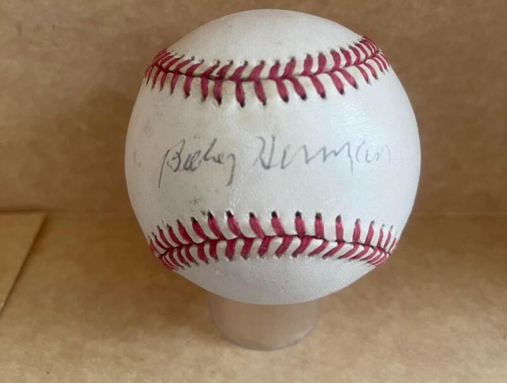 BILLY HERMAN RED SOX SIGNED AUTOGRAPHED N.L. BASEBALL