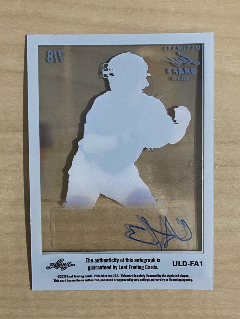 2020 LEAF ULTIMATE FRANCISCO ALVARED METS ROOKIE CLEAR ACETATE GREEN AUTO 7/9