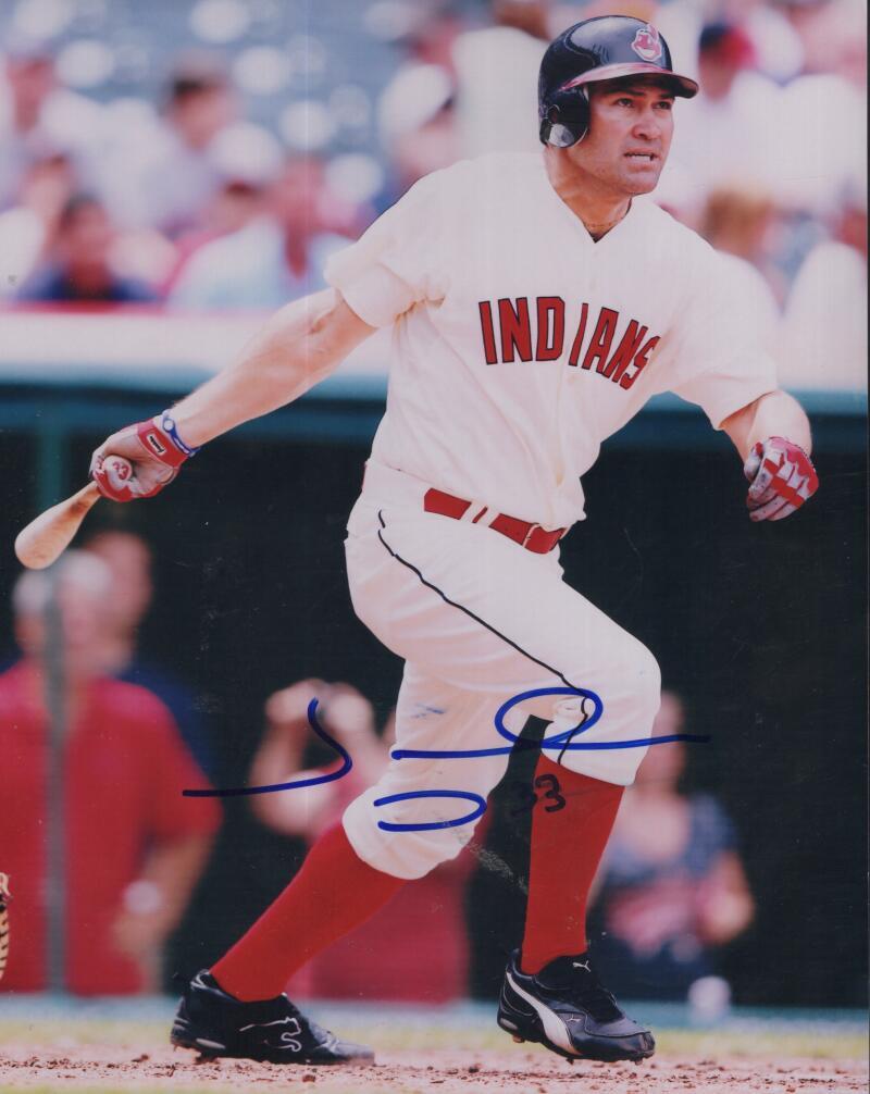 JOHNNY DAMON INDIANS SIGNED AUTOGRAPHED 8X10 PHOTO W/ COA