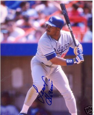 LENNY HARRIS LOS ANGELES DODGERS SIGNED 8X10 PHOTO COA