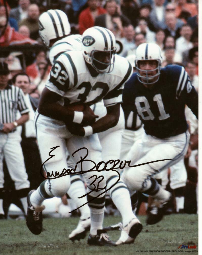 EMERSON BOOZER NEW YORK JETS AUTOGRAPHED SIGNED 8X10 PHOTO W/COA