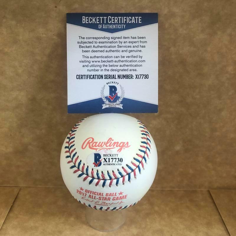 LUIS SEVERINO NEW YORK YANKEES SIGNED 2017 ALL STAR GAME BASEBALL BECKETT X17730