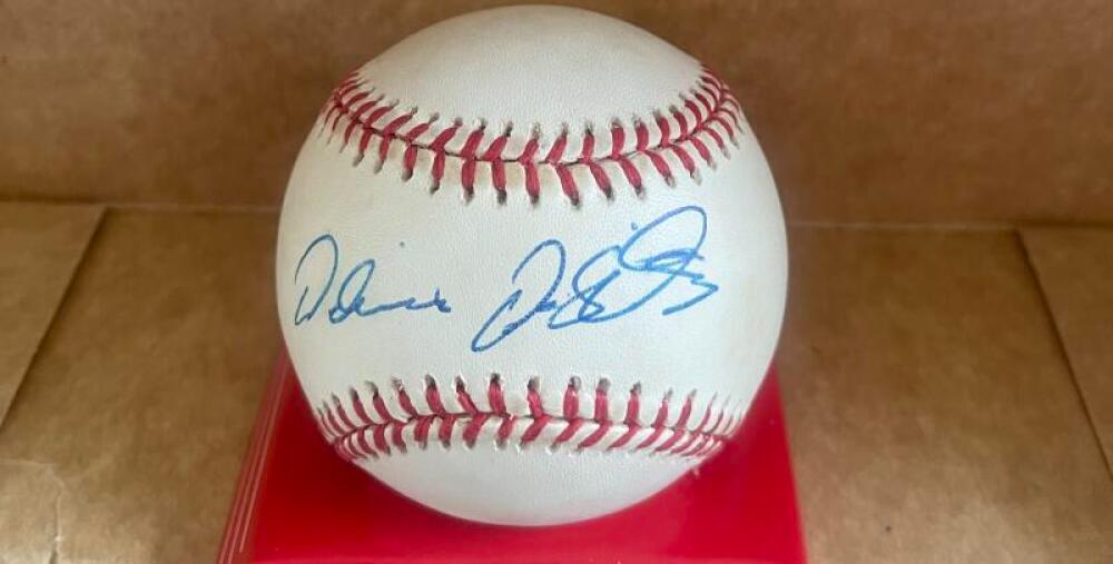 DELINO DESHIELDS REDS/EXPOS SIGNED AUTOGRAPHED N.L. BASEBALL BECKETT AUTH