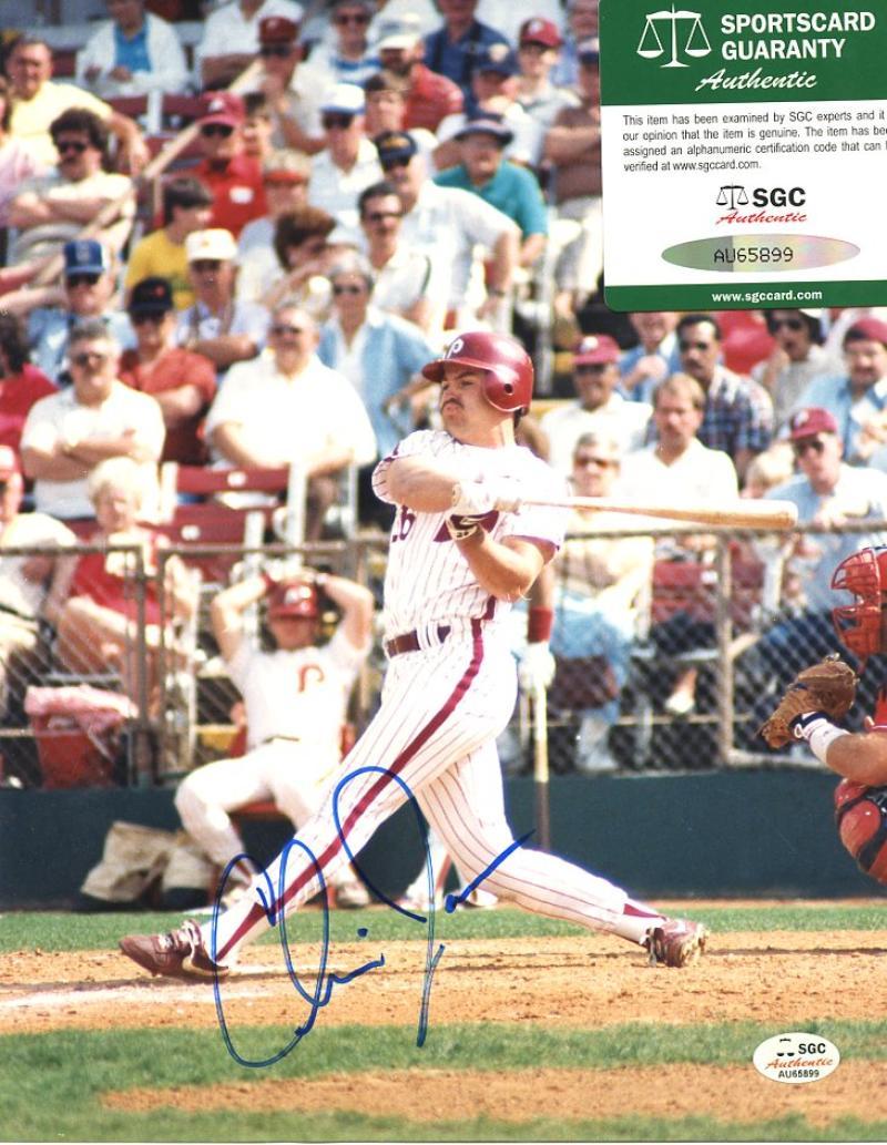 CHRIS JAMES PHILADELPHIA PHILLIES SIGNED AUTOGRAPHED 8X10 PHOTO SGC