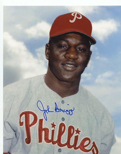 JOHNNY BRIGGS PHILADELPHIA PHILLIES SIGNED 8X10