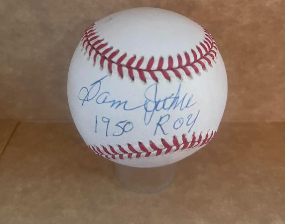 SAM JETHROE 1950 ROY BRAVES RARE SIGNED AUTO N.L. BASEBALL BECKETT AUTH