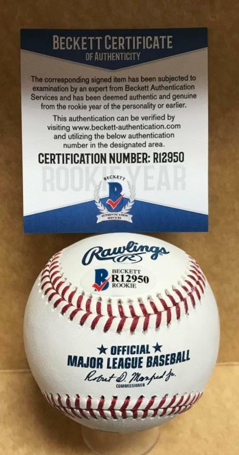 BROCK DEATHERAGE TIGERS/NC STATE ROOKIE YEAR SIGNED M.L. BASEBALL BECKETT R12950