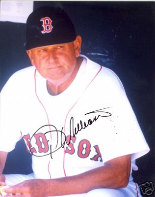 JIMY WILLIAMS BOSTON RED SOX SIGNED 8X10 PHOTO W/COA