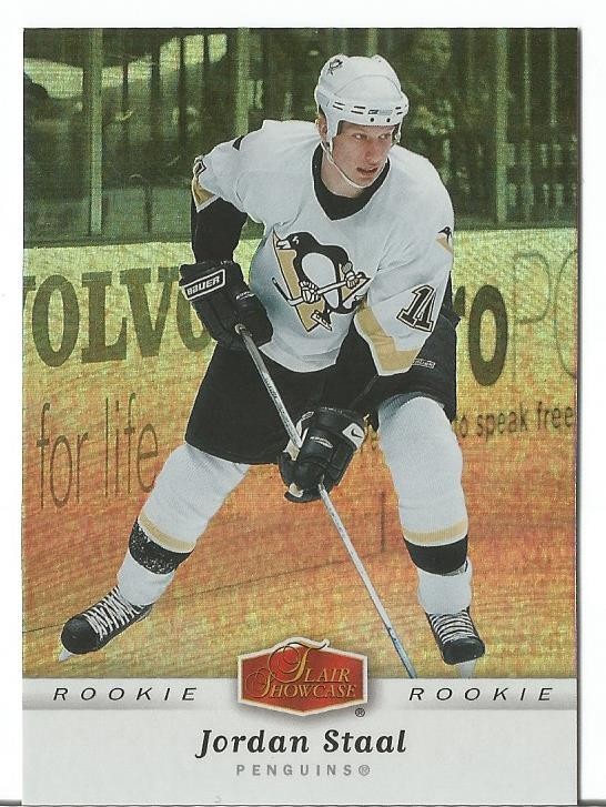 JORDAN STAAL PENGUINS 2006-07 FLAIR SHOWCASE RC ROOKIE CARD #323