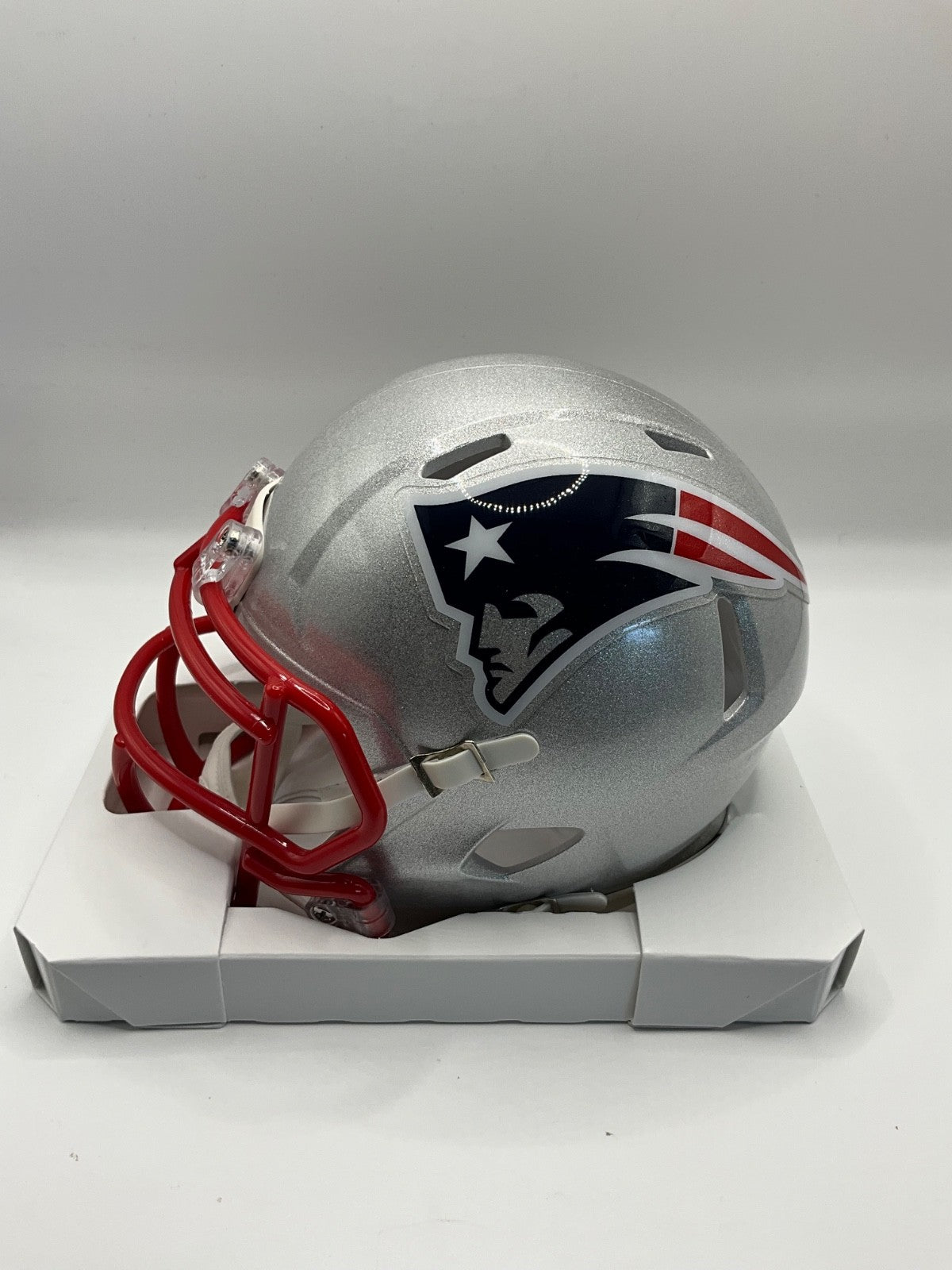 WES WELKER NEW ENGLAND PATRIOTS SIGNED SPEED MINI HELMET JSA