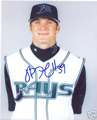 J.P. HOWELL TAMPA BAY DEVIL RAYS SIGNED 8X10 PHOTO COA