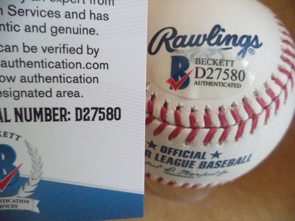 DEVON WHITE 3X WS CHAMPS MARLINS SIGNED AUTOGRAPH ML BASEBALL BECKETT D27580