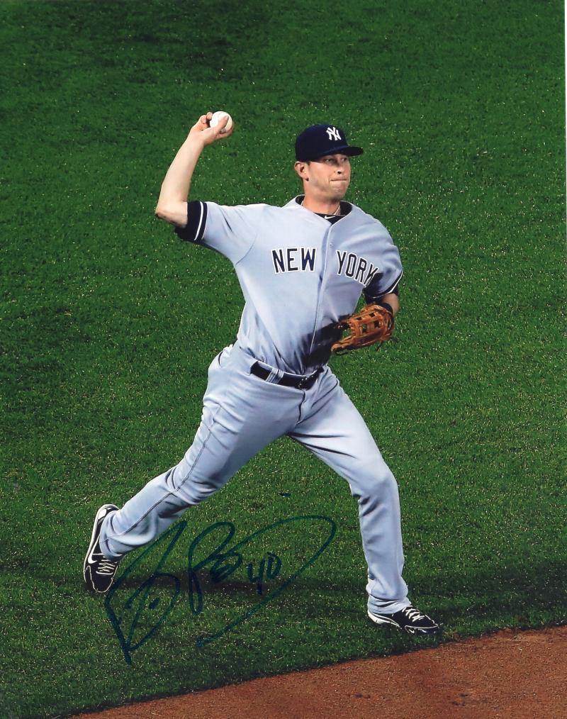 REID BRIGNAC NEW YORK YANKEES INFIELD SIGNED 8X10 PHOTO W/COA