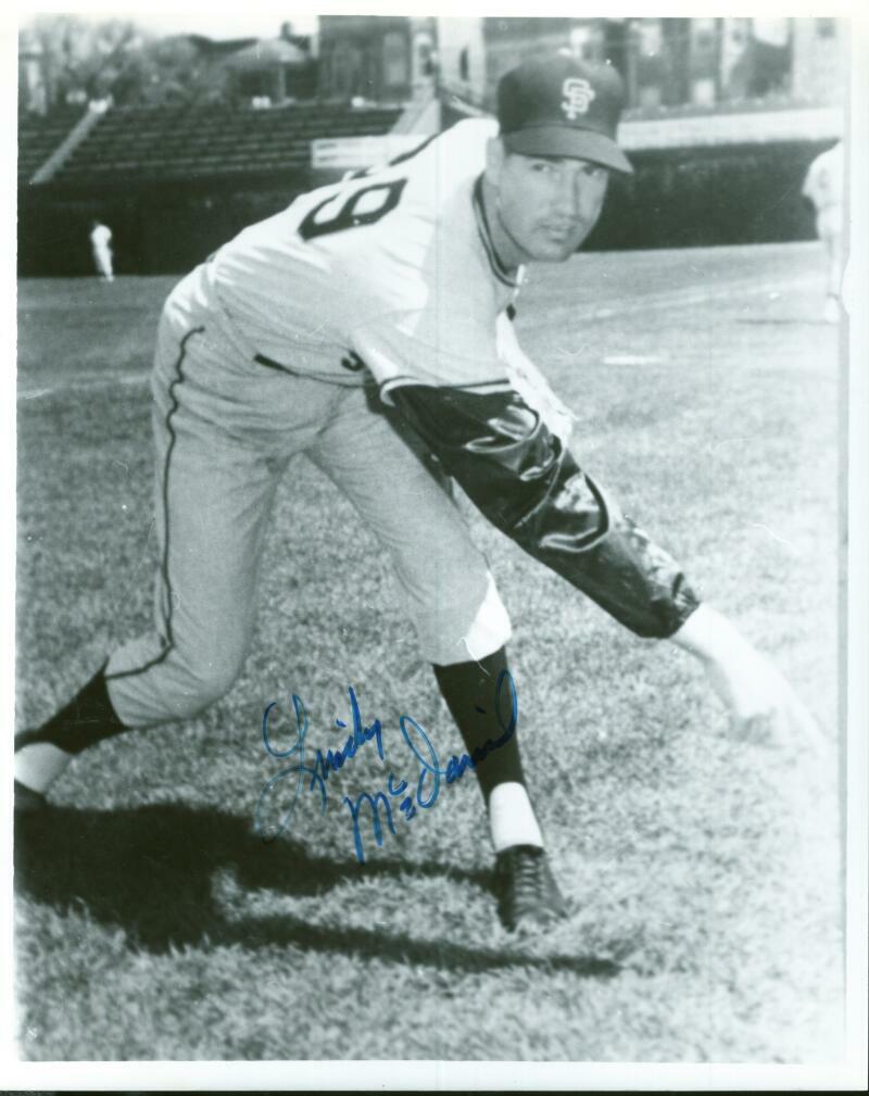 LINDY MCDANIEL SAN FRANCISCO GIANTS SIGNED AUTOGRAPHED 8X10 PHOTO W/ COA