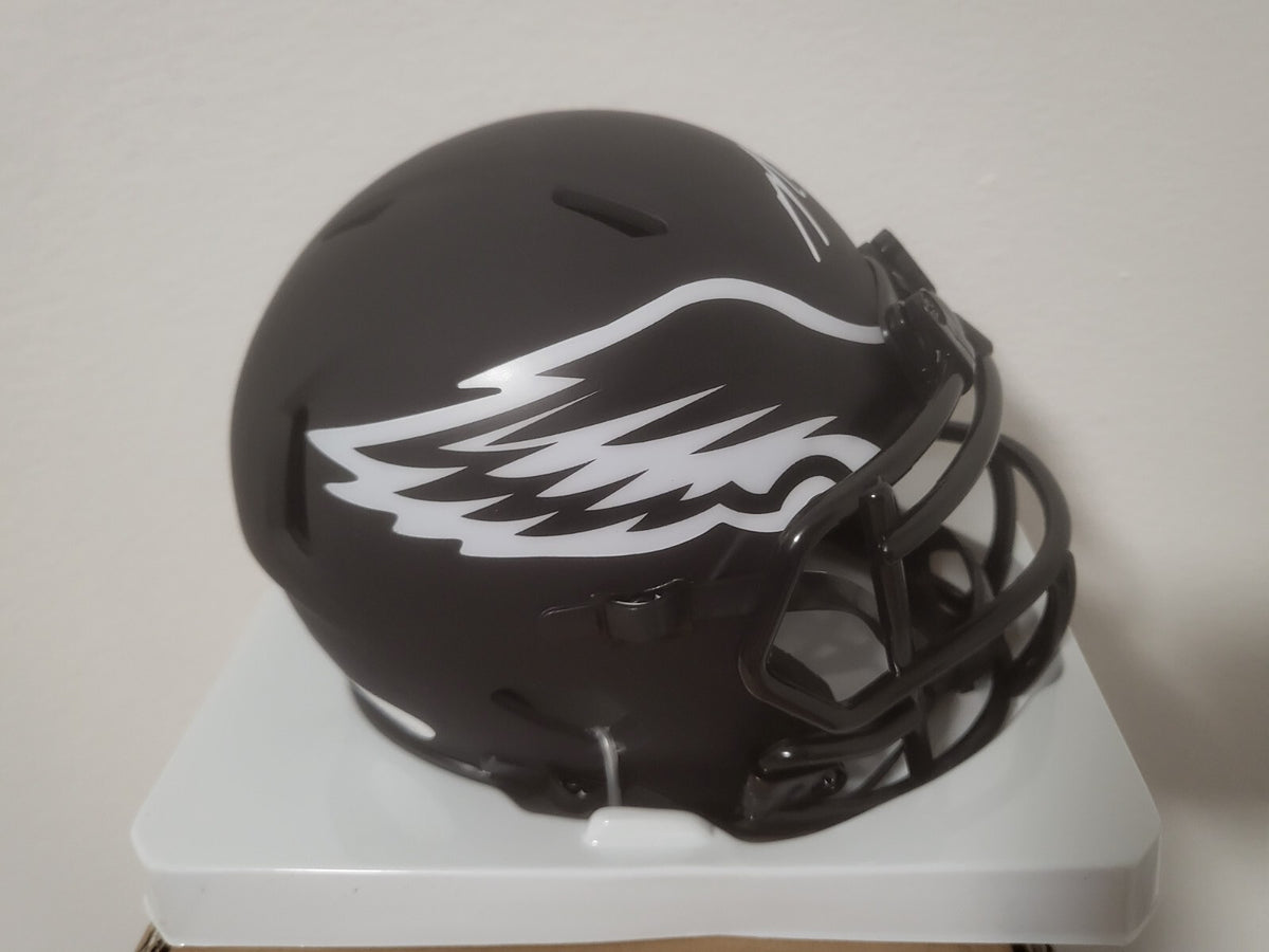 MICHAEL VICK ATLANTA FALCONS SIGNED AUTOGRAPHED BLACK MATTE MINI HELMET JSA