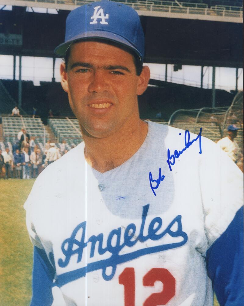 BOB BAILEY DODGERS SIGNED AUTOGRAPHED 8X10 PHOTO W/ COA