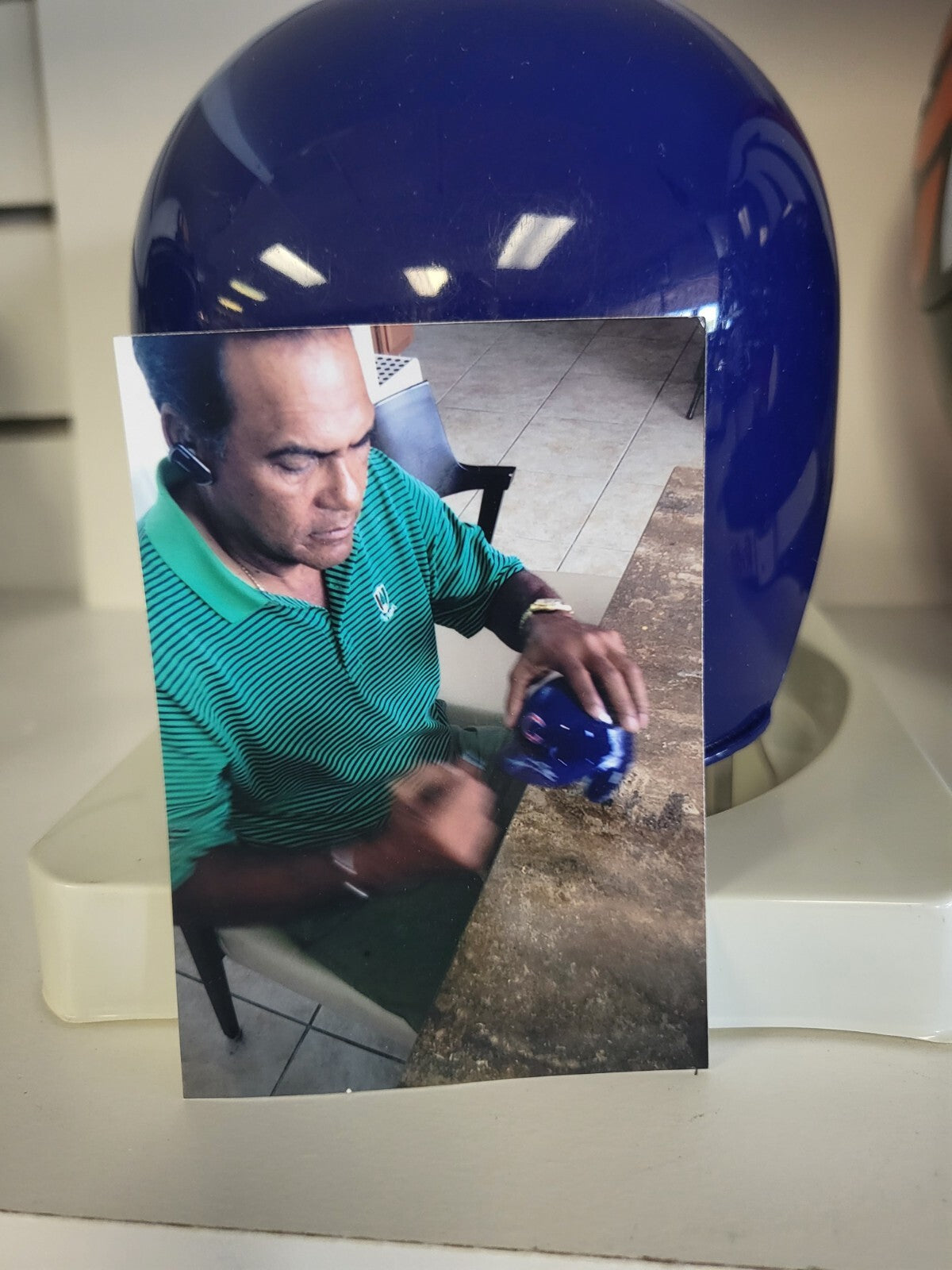 MANNY TRILLO CHICAGO CUBS SIGNED AUTOGRAPHED RIDDELL MINI HELMET W/COA PROOF PIC