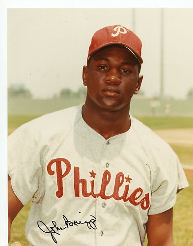 JOHNNY BRIGGS PHILADELPHIA PHILLIES SIGNED 8X10