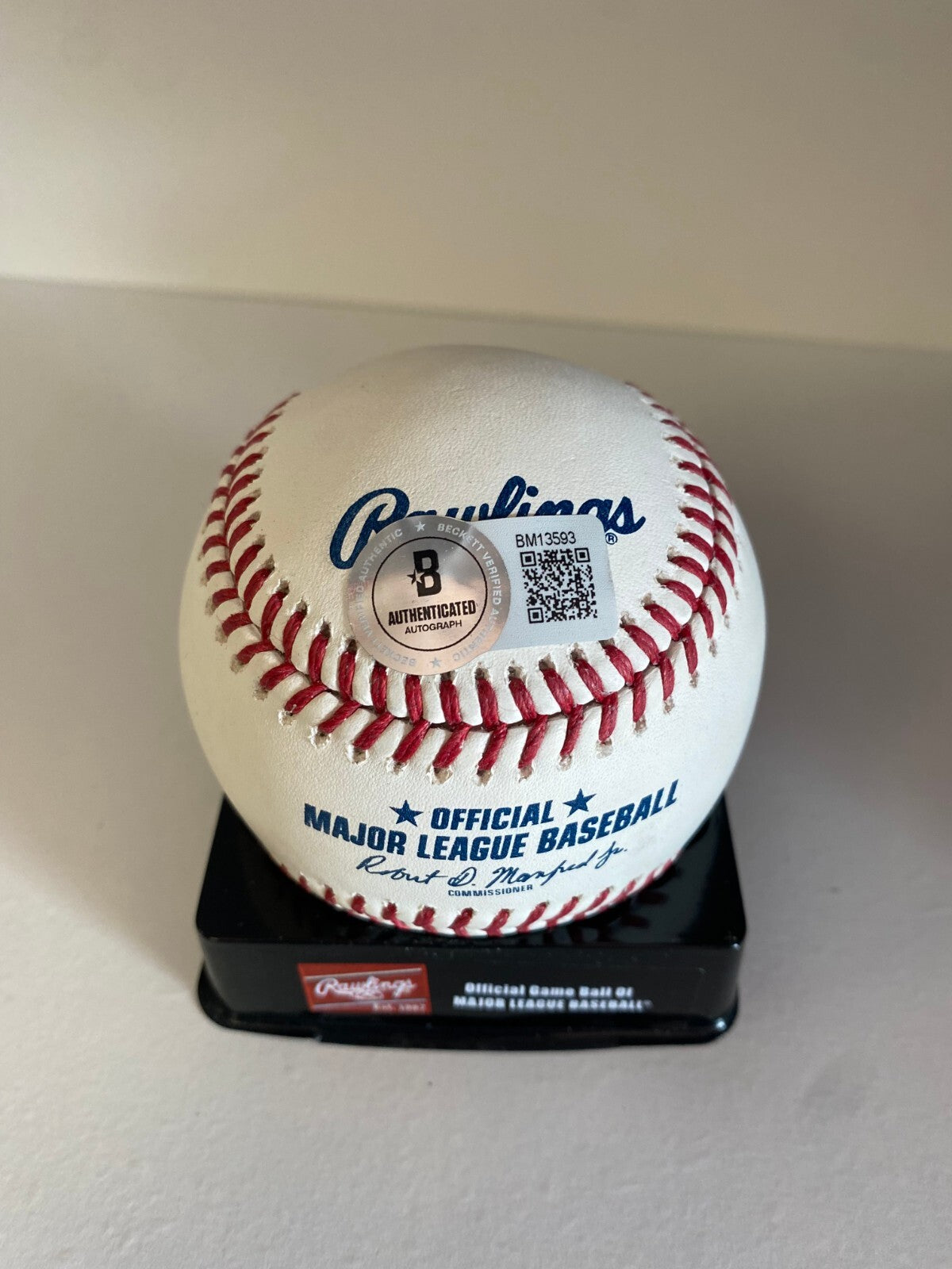 GEORGE SPRINGER ASTROS/BLUE JAYS SIGNED AUTOGRAPHED M.L. BASEBALL BECKETT AUTH