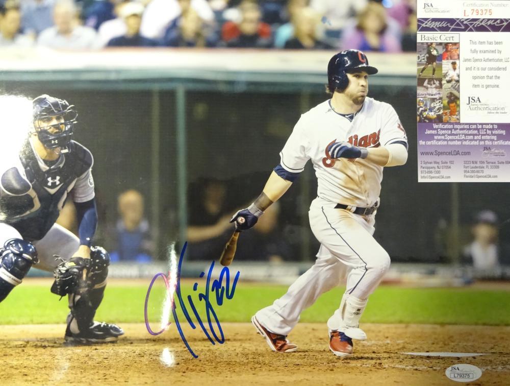 JASON KIPNIS CLEVELAND INDIANS SIGNED 11X14 PHOTO JSA L79375