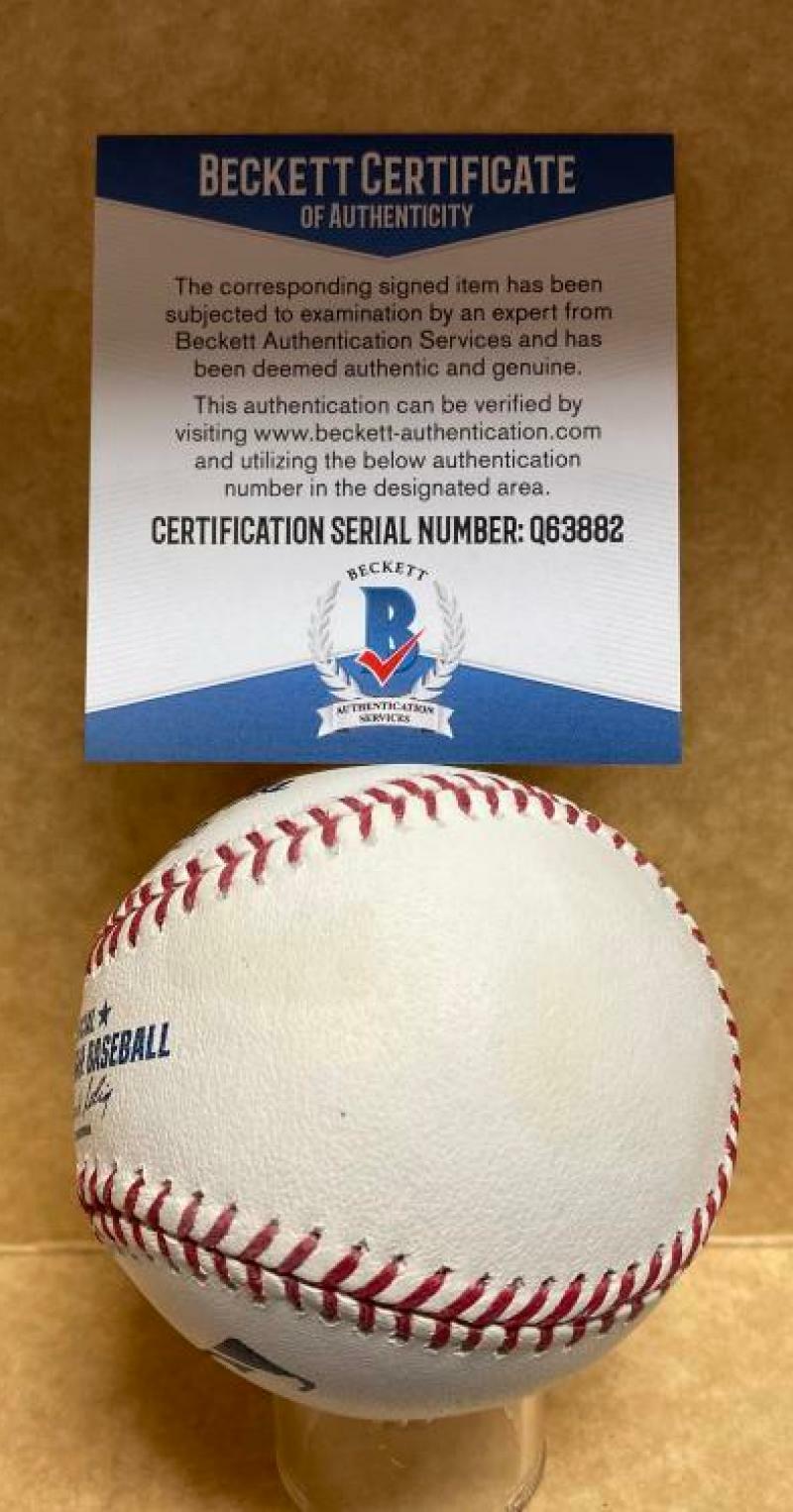 ANDREW BAILEY A'S 09 AL ROY SIGNED AUTOGRAPHED M.L. BASEBALL BECKETT Q63882
