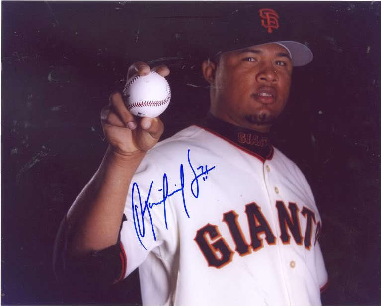KEVIN PICHARDO SAN FRANCISCO GIANTS SIGNED 8X10 PHOTO