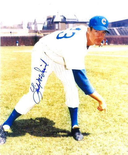 LINDY MCDANIEL CHICAGO CUBS SIGNED 8X10 PHOTO W/COA