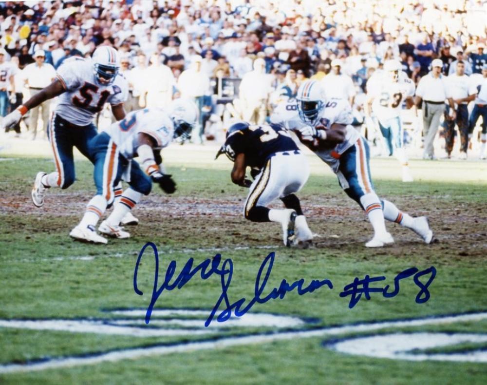 JESSE SOLOMON MIAMI DOLPHINS SIGNED AUTOGRAPHED 8X10 PHOTO W/COA