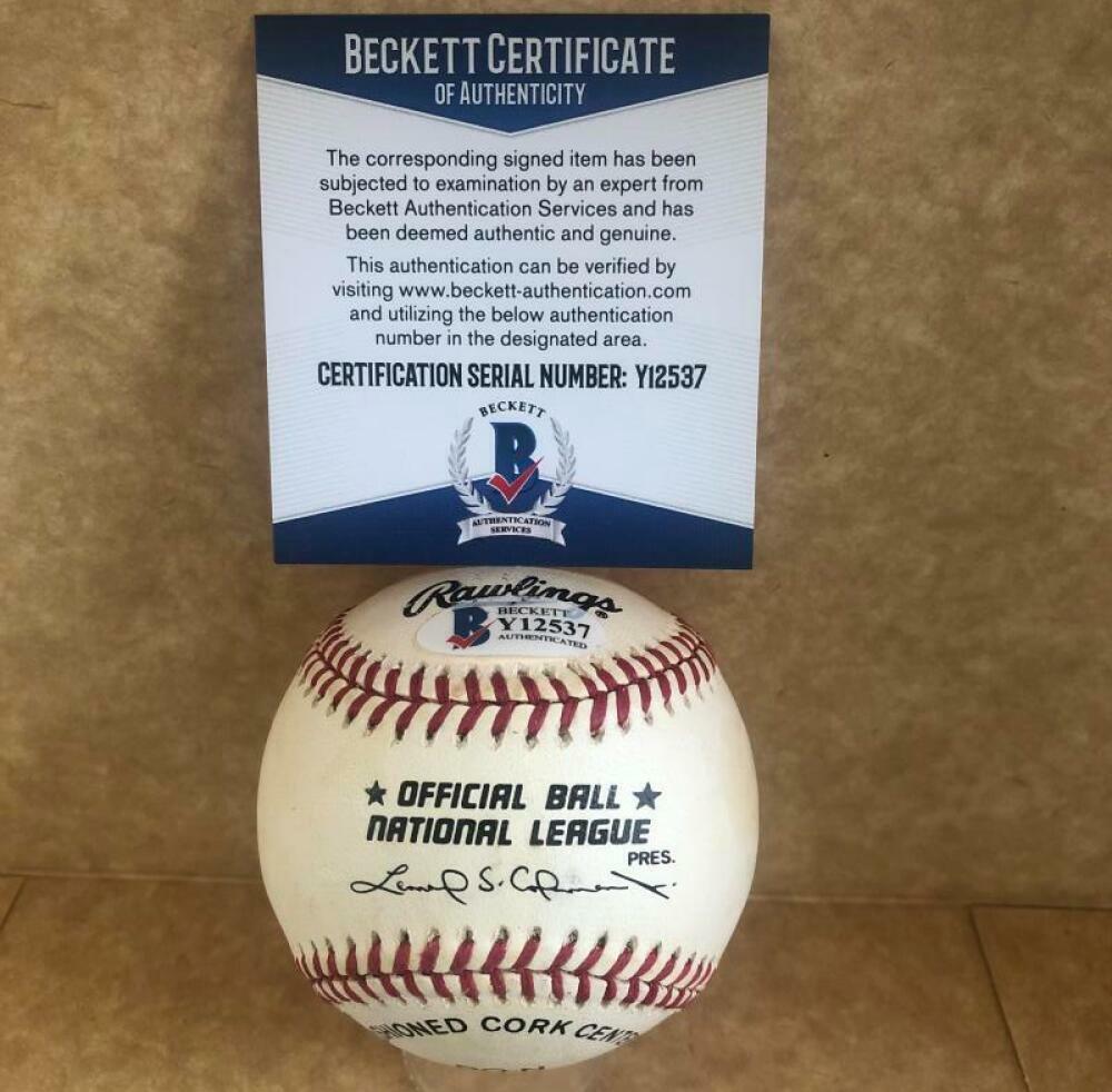 TOM SEAVER NEW YORK METS SIGNED AUTO MINT VINTAGE N.L. BASEBALL BECKETT Y12537