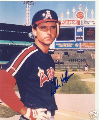GLEN HOFFMAN CALIFORNIA ANGELS SIGNED 8X10 PHOTO W/COA