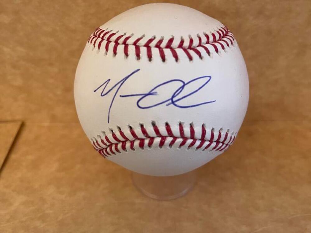 MATT OLSON BRAVES SIGNED AUTOGRAPHED M.L. BASEBALL BECKETT AUTH