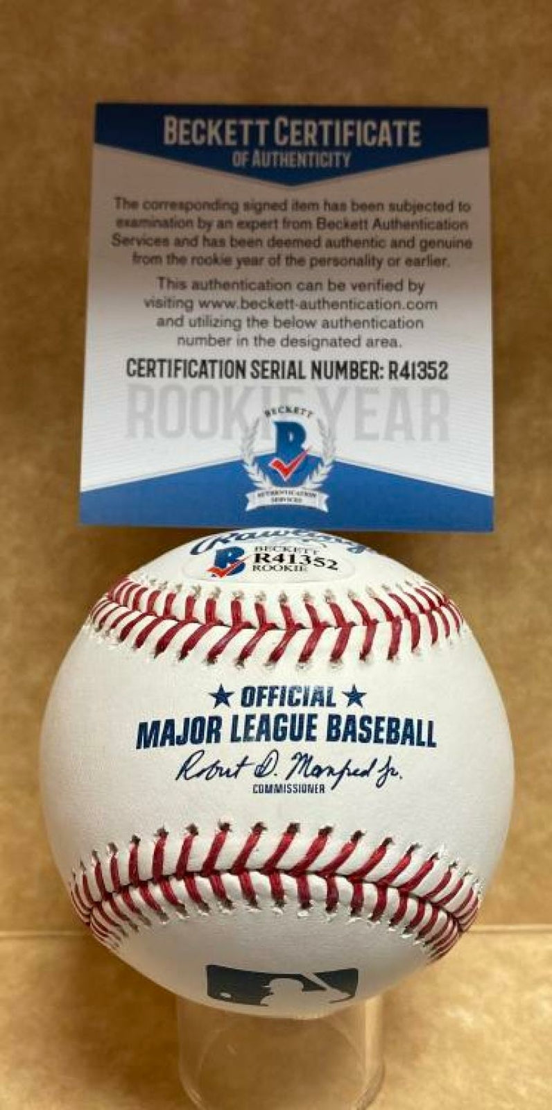 JAMESON HANNAH CINCINNATI REDS ROOKIE YEAR SIGNED M.L. BASEBALL BECKETT R41352
