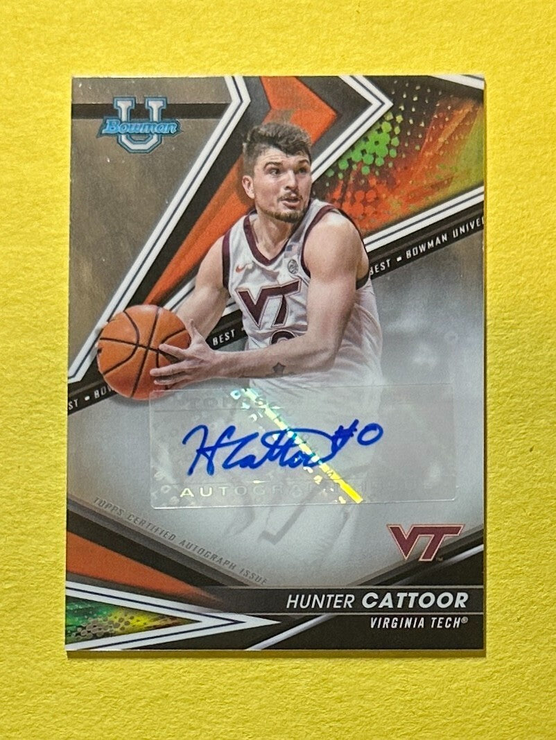 2022-23 BOWMAN UNIVERSITY'S BEST BASKETBALL HUNTER CATTOOR AUTO #BOA-HC
