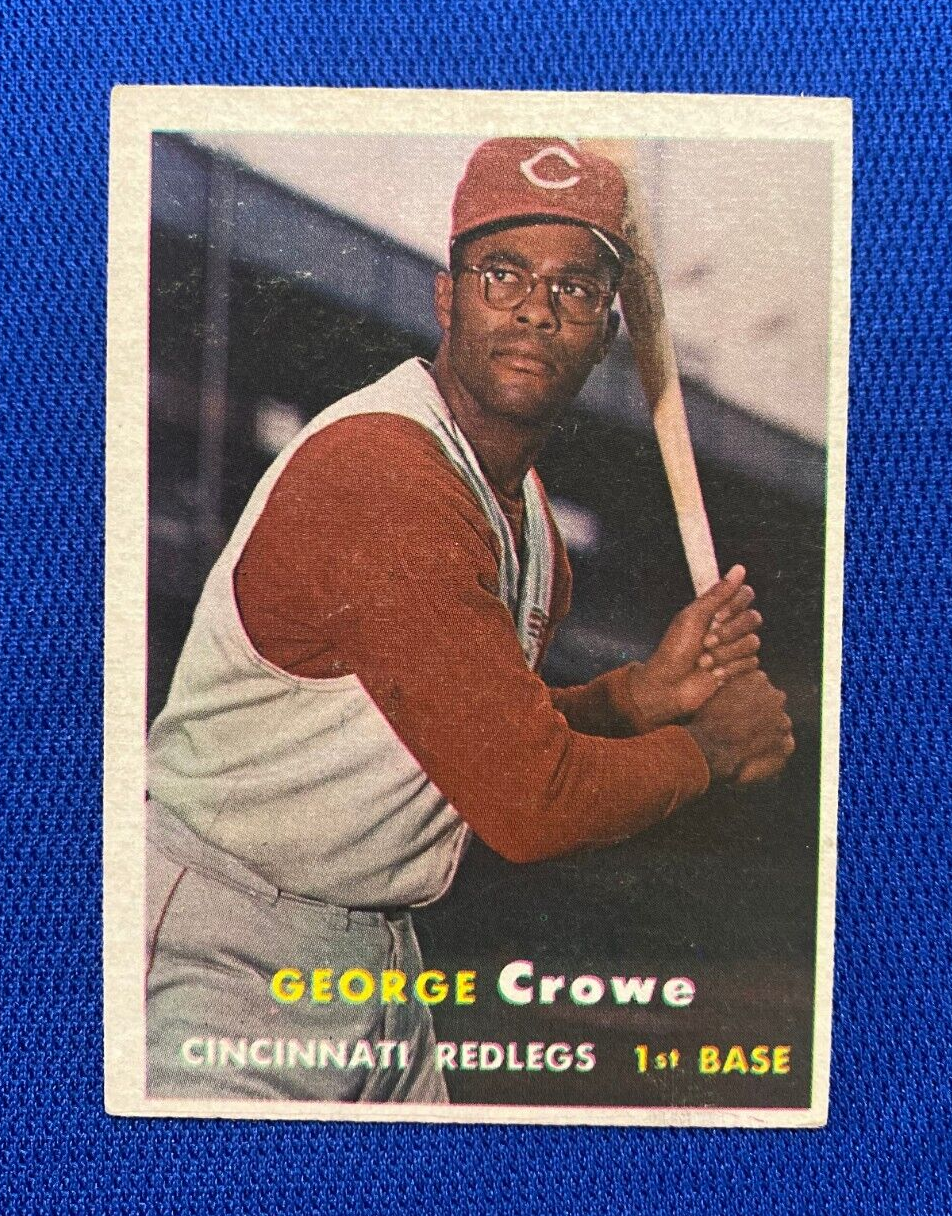 1957 TOPPS GEORGE CROWE CINCINNATI REDS #73 CARD VINTAGE SET-BREAK *