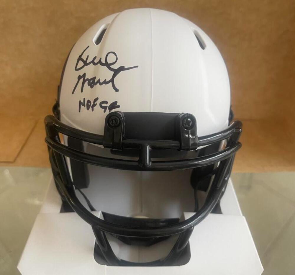 BUD GRANT VIKINGS SIGNED AUTOGRAPHED LUNAR MINI HELMET PSA 3T71387