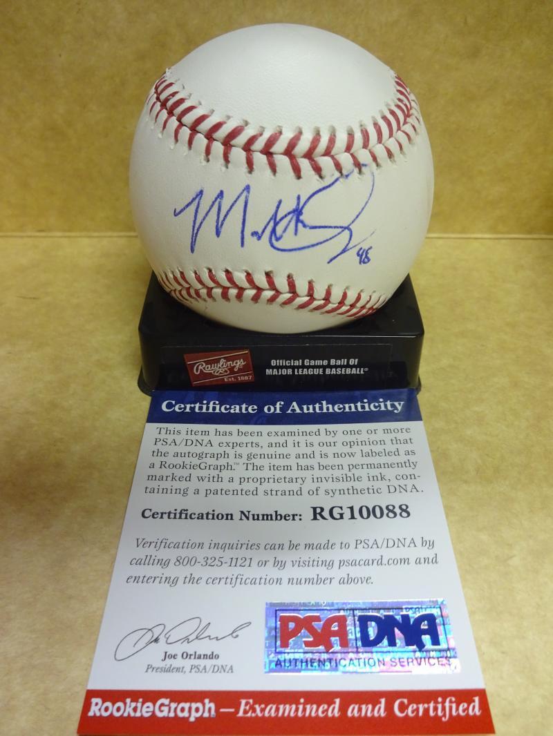 MATT IMHOF PHILADELPHIA PHILLIES ROOKIE GRAPH SIGNED M.L BASEBALL PSA RG10088