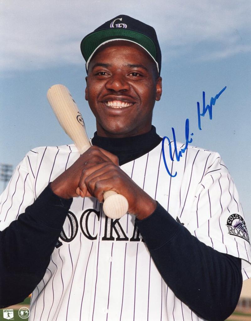 CHARLIE HAYES COLORADO ROCKIES SIGNED AUTOGRAPHED 8x10 PHOTO W/COA POSED