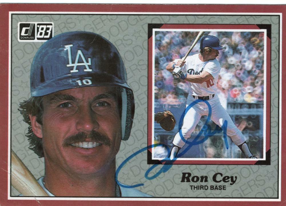 1983 DONRUSS BIG RON CEY DODGERS #21 SIGNED AUTOGRAPHED W/ COA