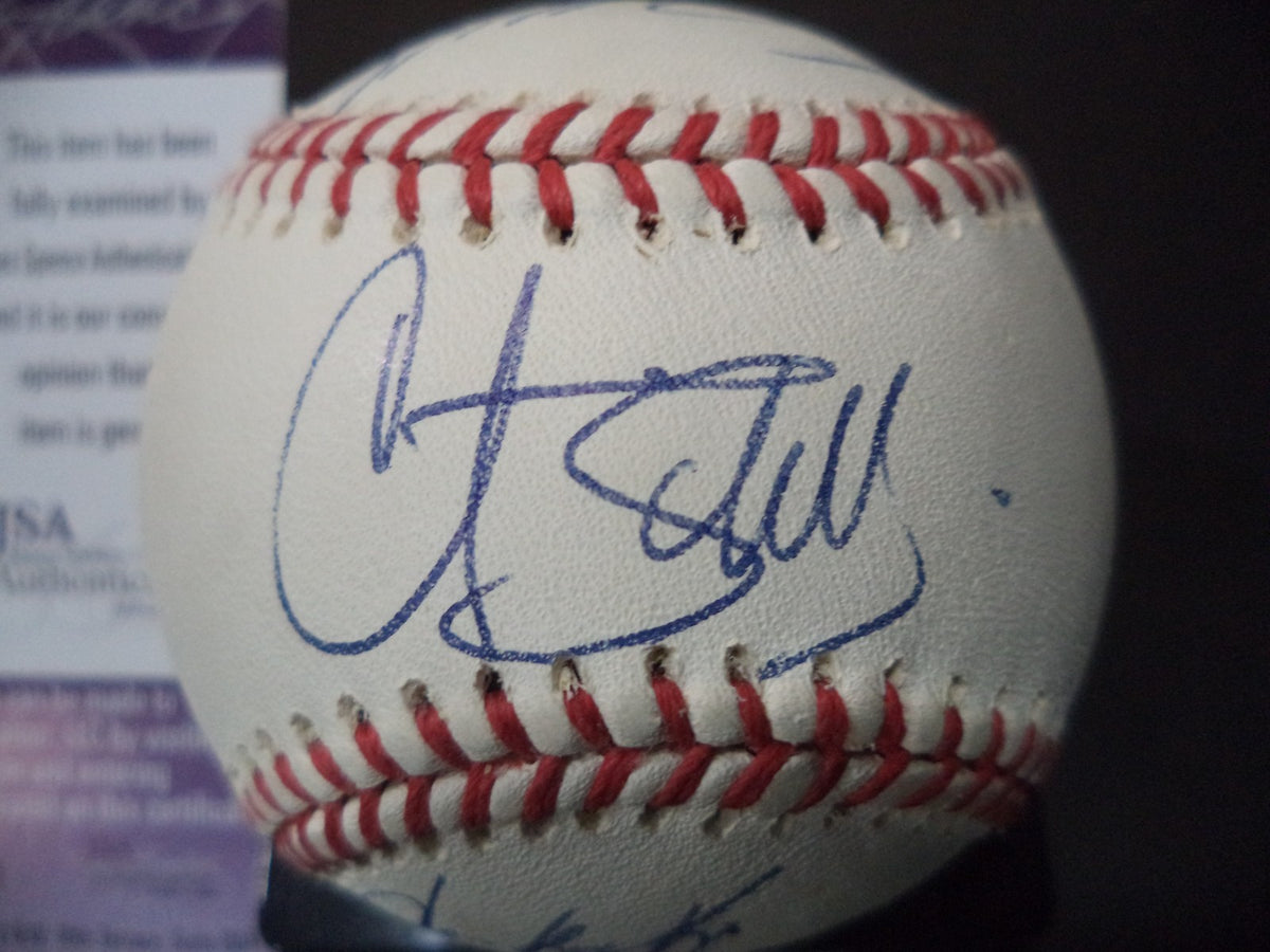 CURT SCHILLING M.WILLIAMS MULHOLLAND SAMUEL ETC SIGNED RAWLINGS BASEBALL JSA COA