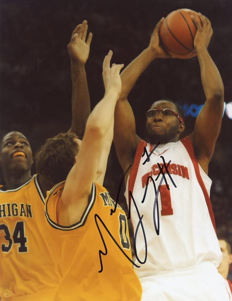 MARCUS LADRY WISCONSIN SIGNED AUTOGRAPHED 8x10 PHOTO W/COA