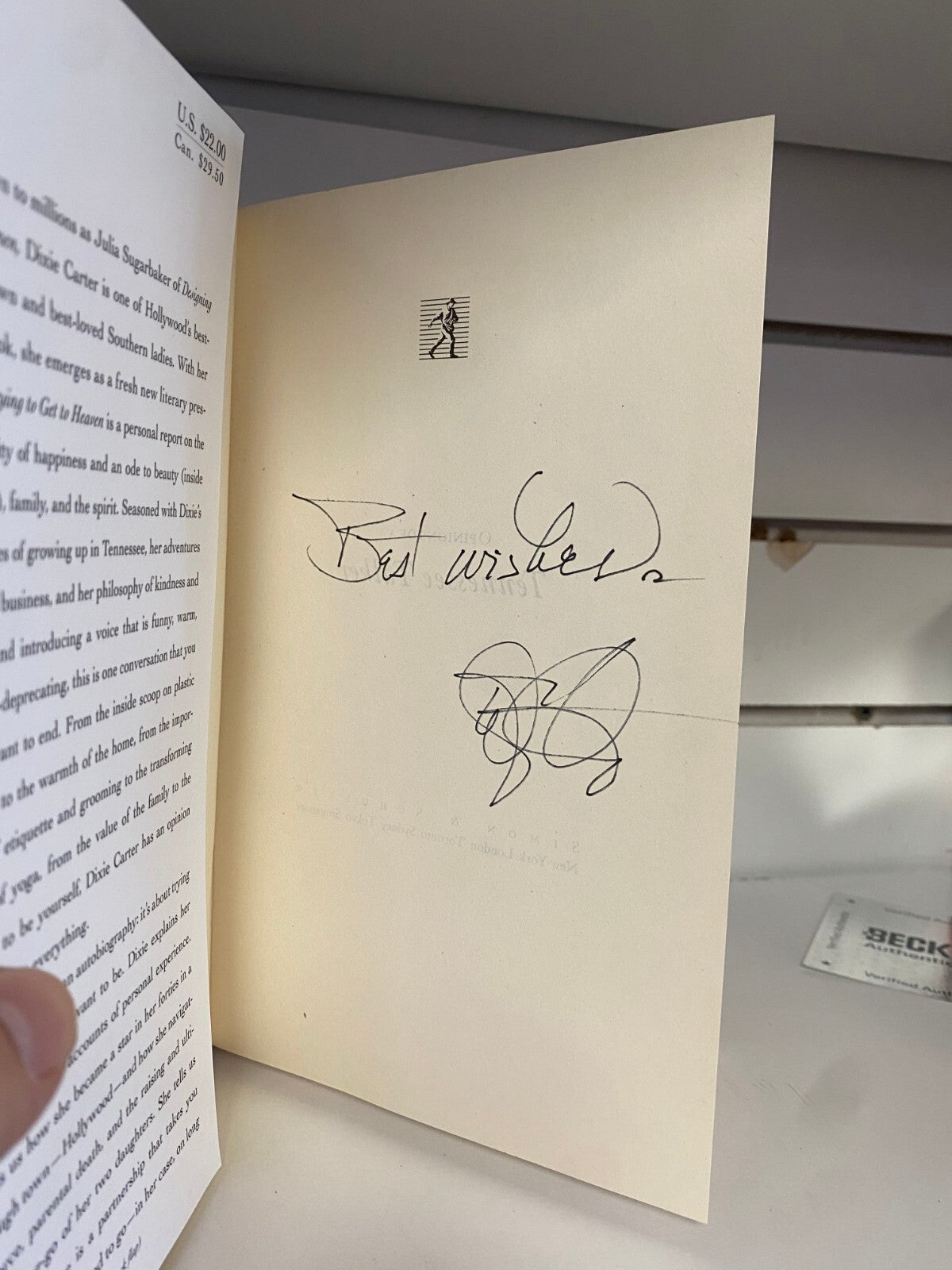 DIXIE CARTER TRYING TO GET TO HEAVEN SIGNED AUTOGRAPHED HARDCOVER BOOK SIGNED 2X
