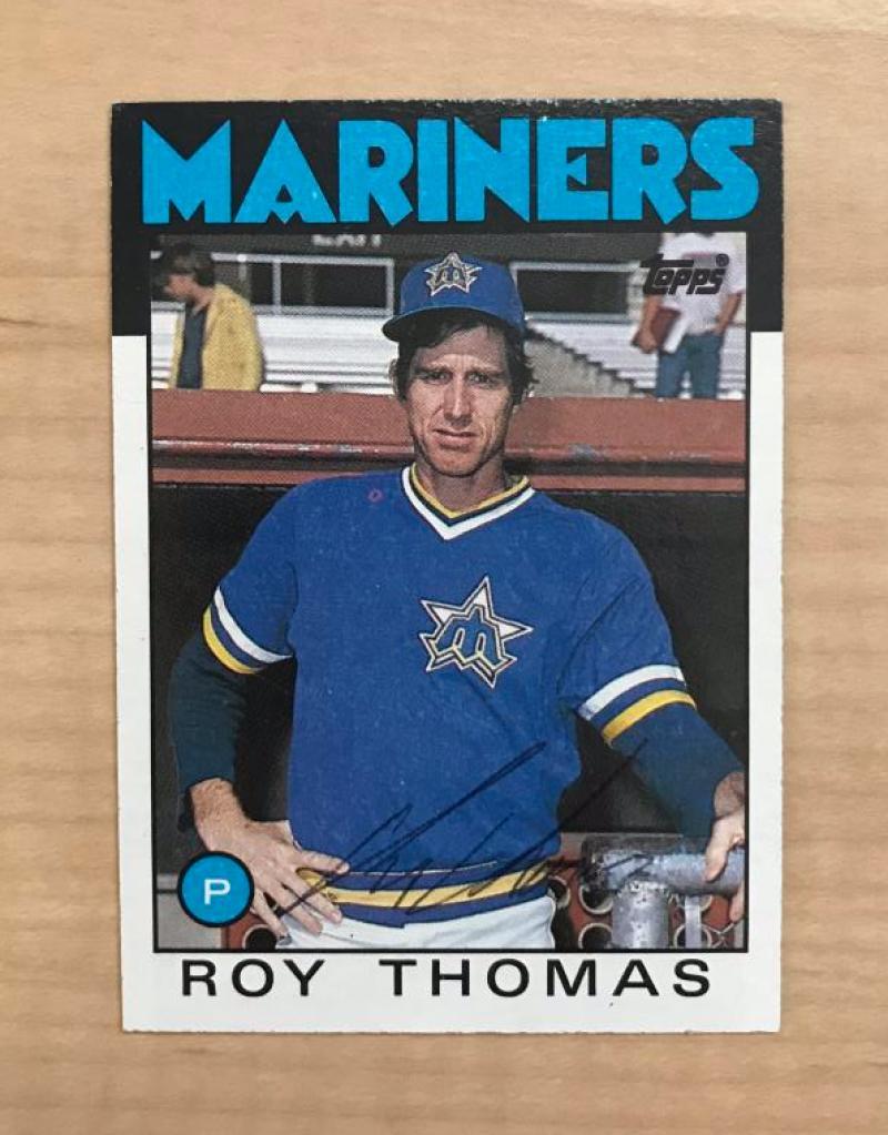 ROY THOMAS SEATTLE MARINERS SIGNED AUTOGRAPHED 1986 TOPPS CARD #626 W/COA