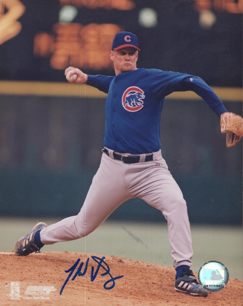 TODD VAN POPPEL CUBS SIGNED AUTOGRAPHED 8X10 PHOTO W/ COA