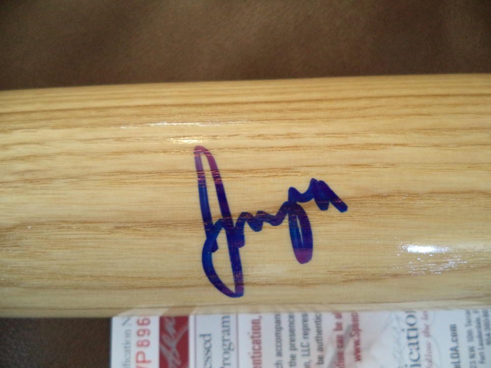 FRANCISCO MEJIA CLEVELAND INDIANS SIGNED NATURAL BIG STICK BAT JSA WP896907