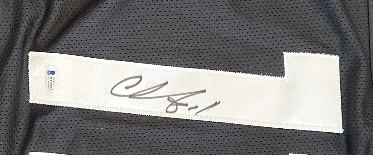 CHASE CLAYPOOL STEELERS SIGNED AUTOGRAPHED BLACK JERSEY SZ XL BECKETT
