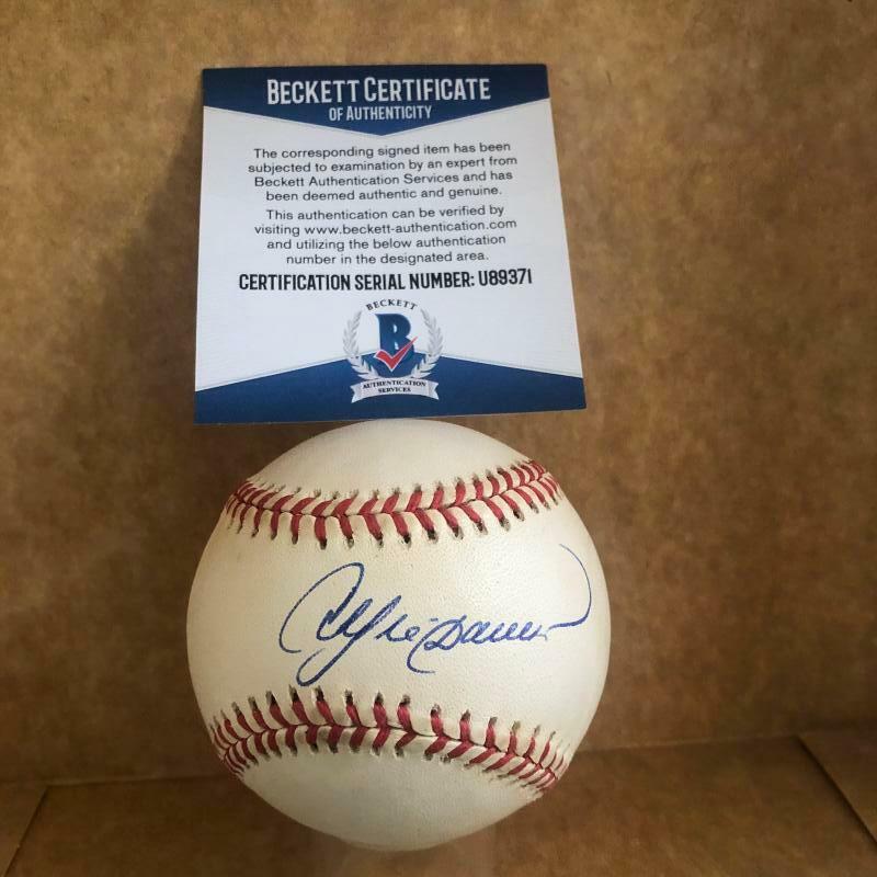 ANDRE DAWSON MONTREAL EXPOS/MARLINS SIGNED AUTOGRAPHED N.L. BASEBALL BECKETT