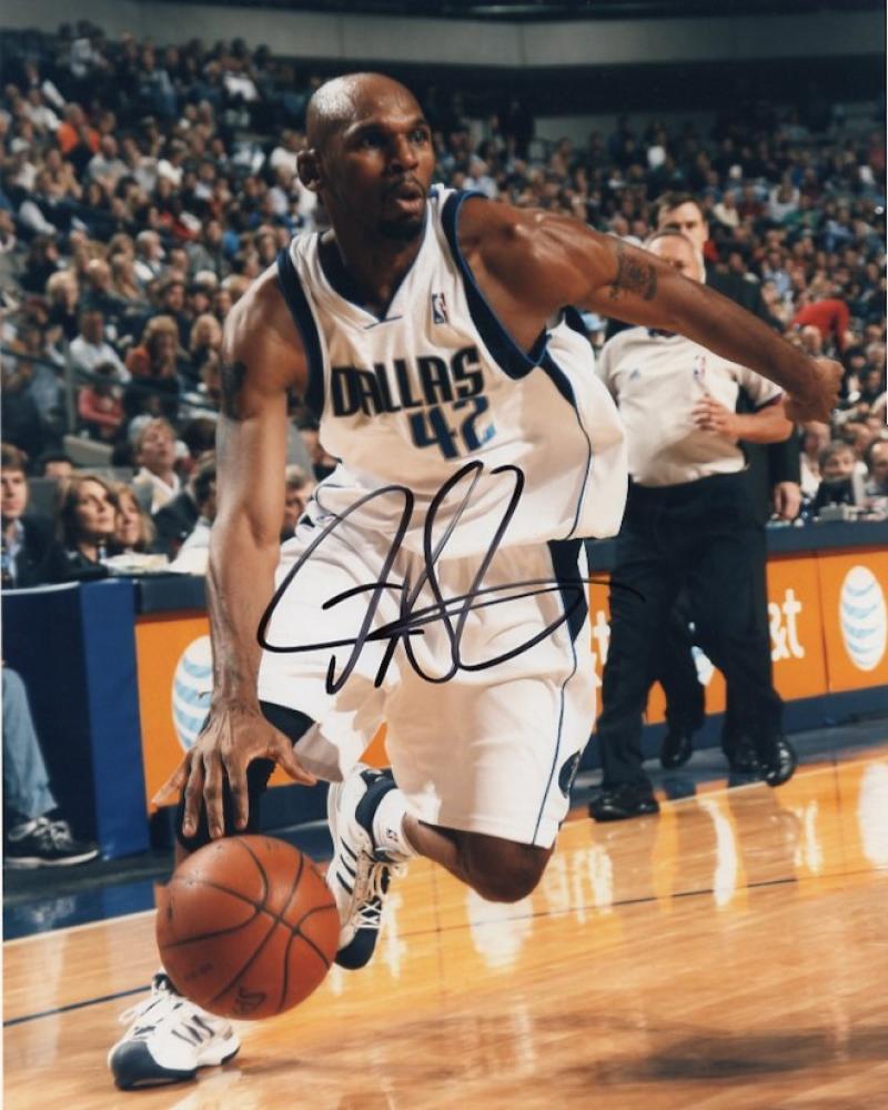 JERRY STACKHOUSE DALLAS MAVERICKS SIGNED 8X10 PHOTO W/ COA