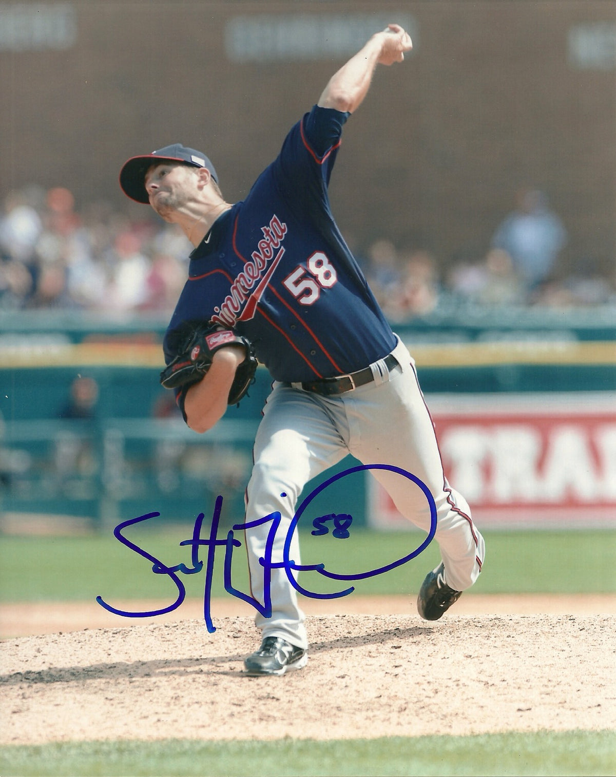 SCOTT DIAMOND MINNESOTA TWINS SIGNED AUTOGRAPHED 8x10 PHOTO W/COA ACTION