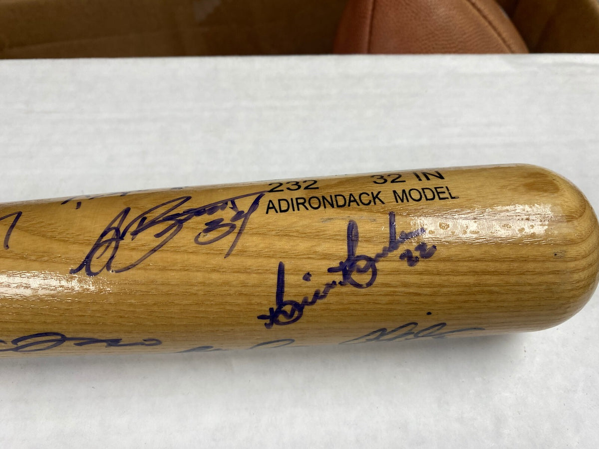 2005 FL MARLINS TEAM SIGNED RAWLINGS BAT AJ BURNETT DONTRELLE WILLIS JACK MCKEON
