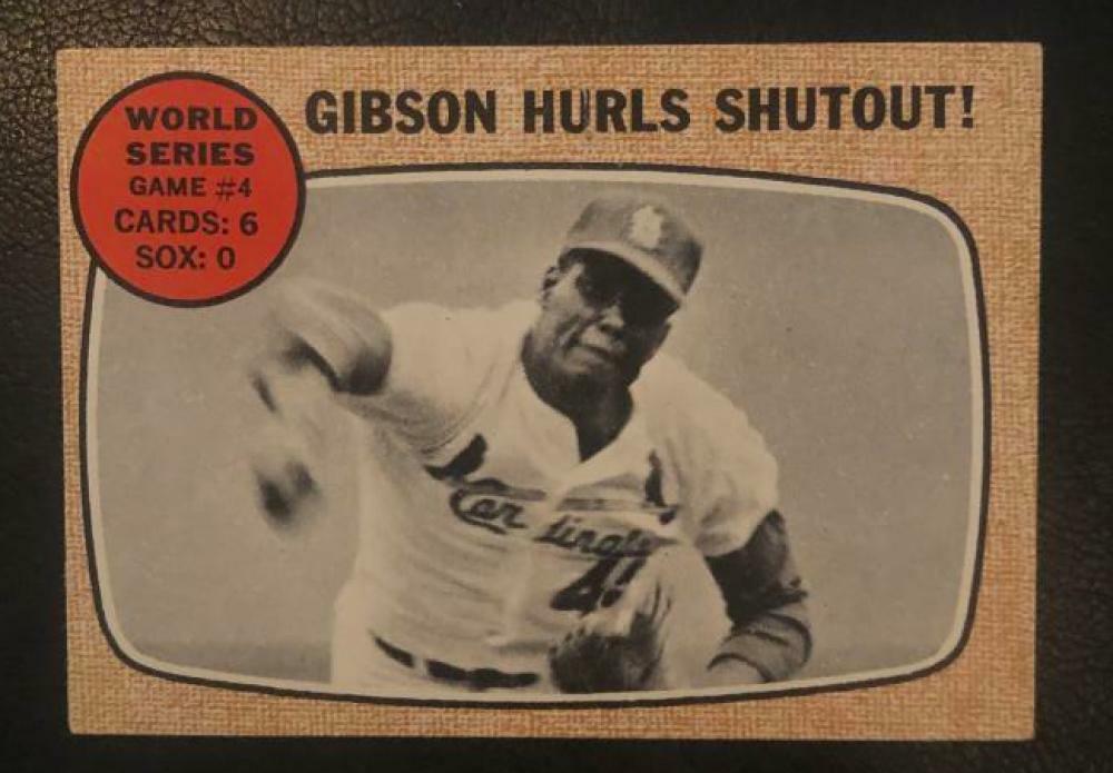 1968 TOPPS GIBSON HURLS SHUTOUT VINTAGE